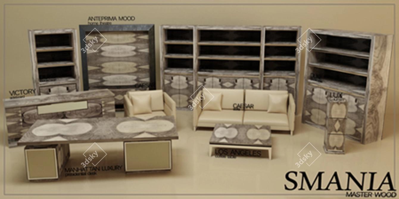 Elegant Smania Furniture Collection 3D model image 1