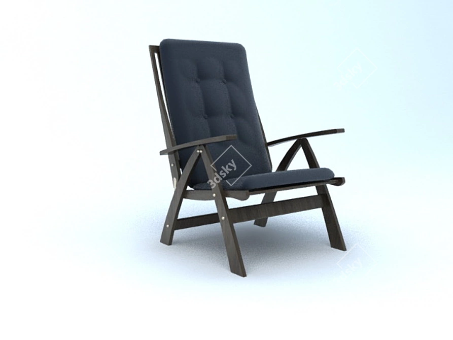 Cozy Outdoor Armchair 3D model image 1