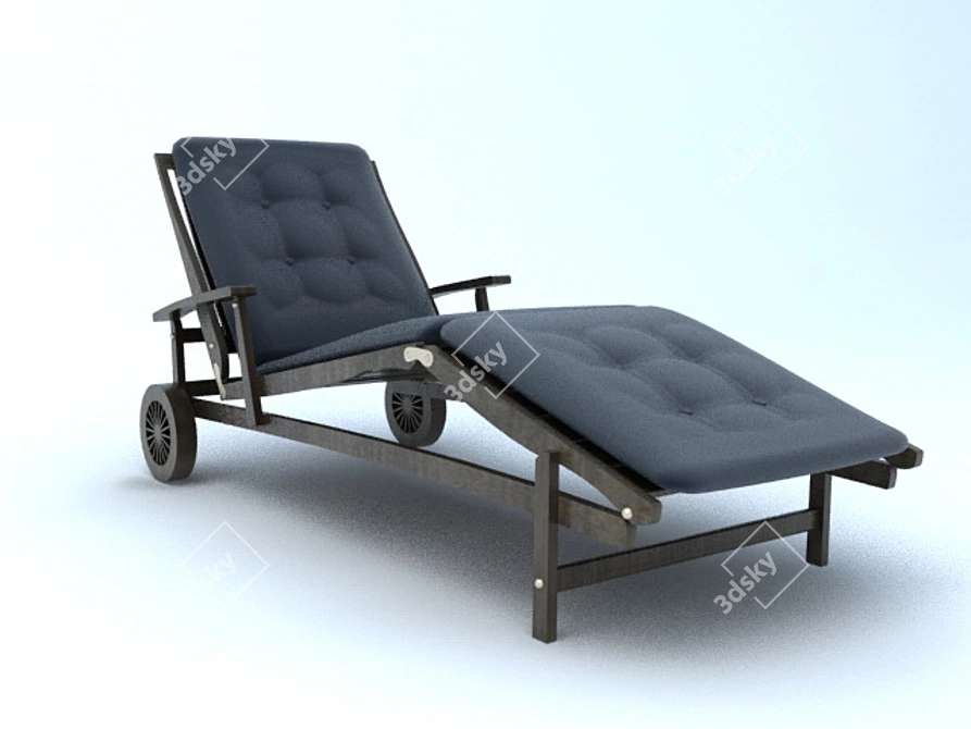 Cozy Retreat Lounger 3D model image 1