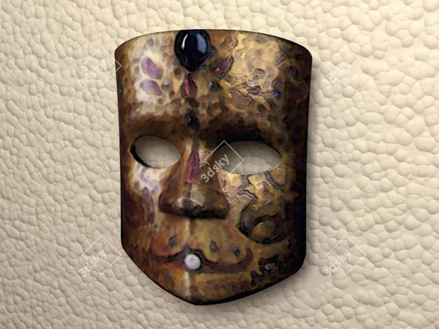 Textured Wall Mask 3D model image 1