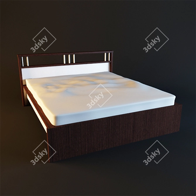 Title: Lime Bliss Bed 3D model image 1