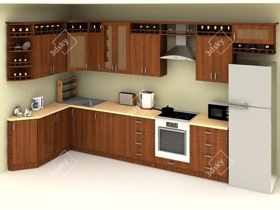  DIY Kitchen Set: Everything but Appliances 3D model image 1