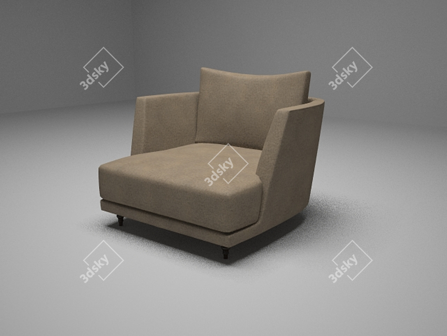 Cozy Lounge Seat 3D model image 1