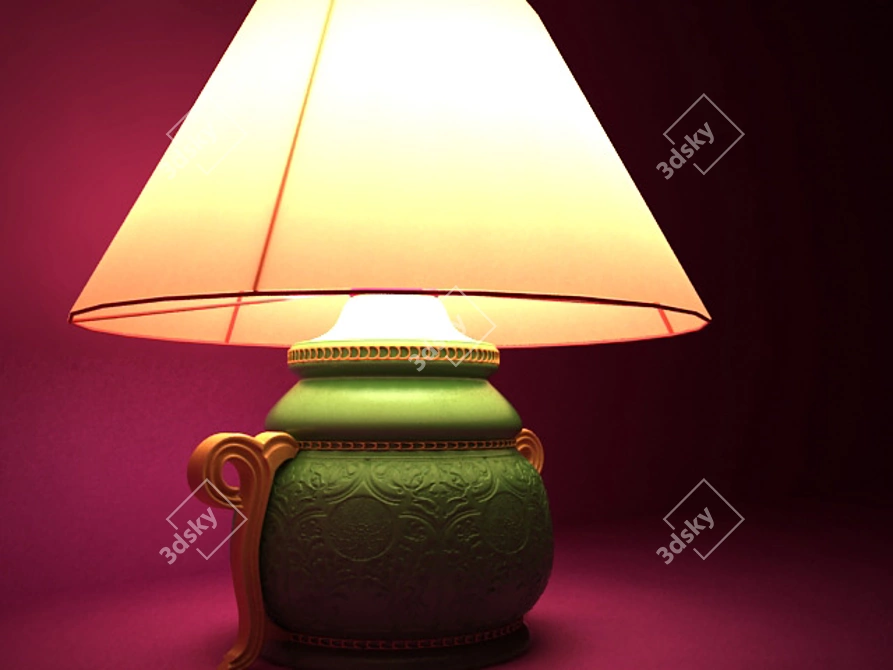 Textured Personal Design Table Lamp 3D model image 1