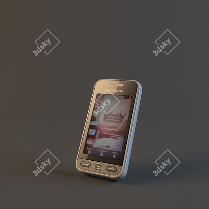 Samsung S5230 Full Touchscreen Handset 3D model image 1