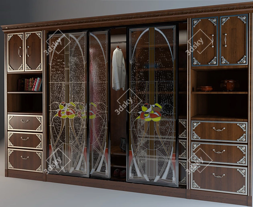  Stylish Modelling Closet 3D model image 1