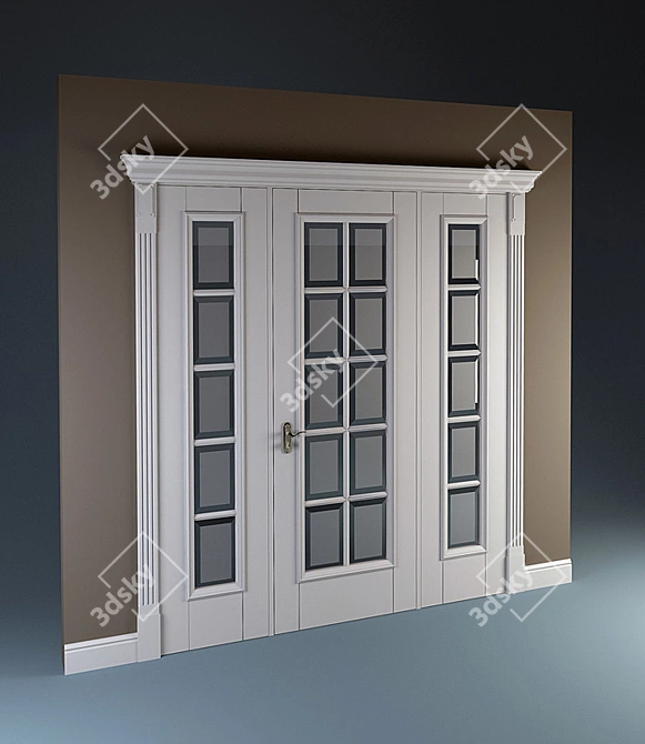 Minimalistic vRay Door 3D model image 1