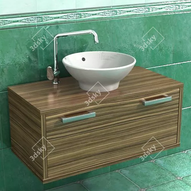 Algar Laver - High-quality Sink and Faucet 3D model image 1