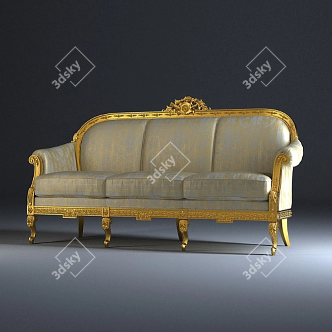 Elegant Othello Sofa 3D model image 1