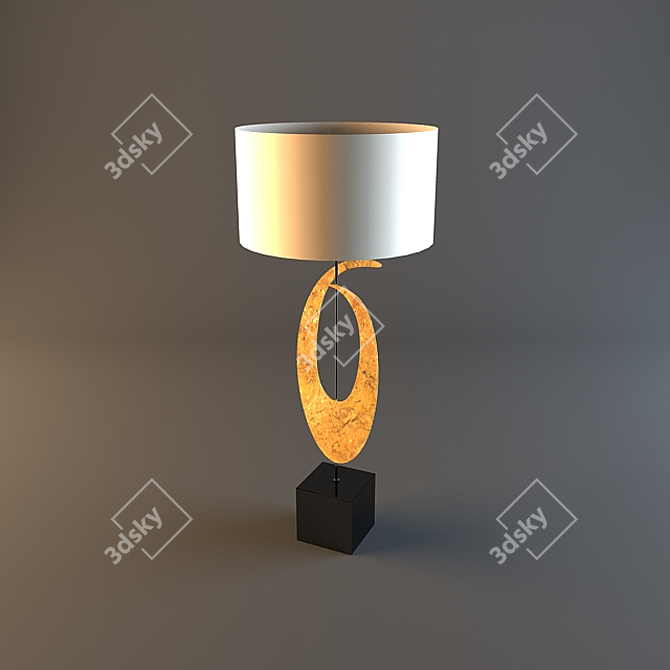 Mayan Gold Rockefeller Lamp - Porta Romana 3D model image 1