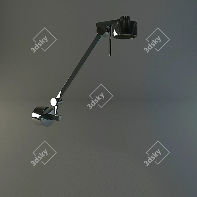 Modern Chrome AX20 Wall Sconce 3D model image 1