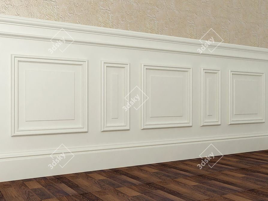 Filigree Wall Panels | 1.50m Height 3D model image 1