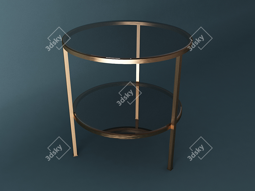 Baker Round Accent Table 3D model image 1