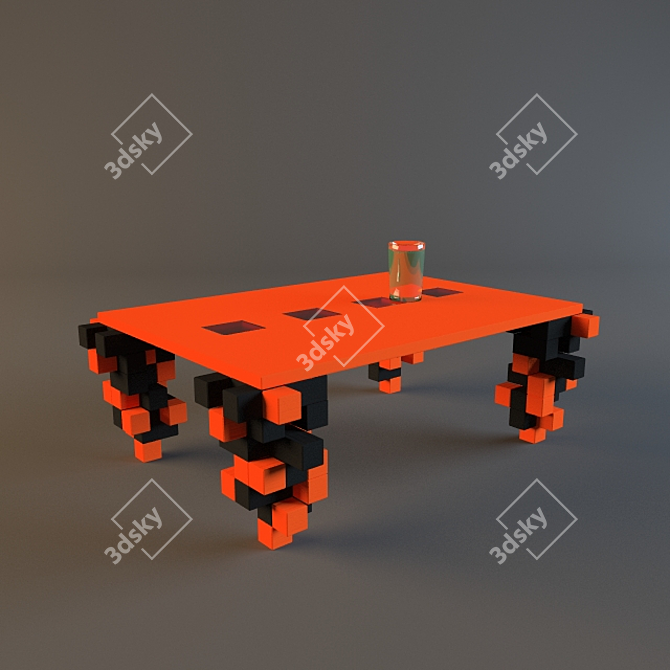 Tetris Block Coffee Table 3D model image 1