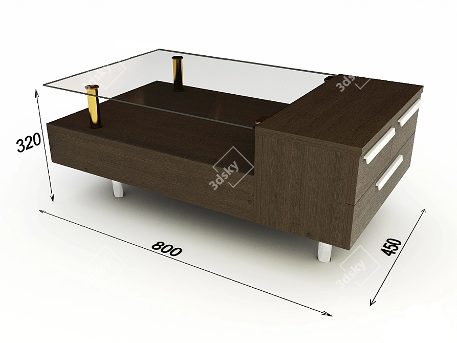 Elegant Cleric Coffee Table 3D model image 1