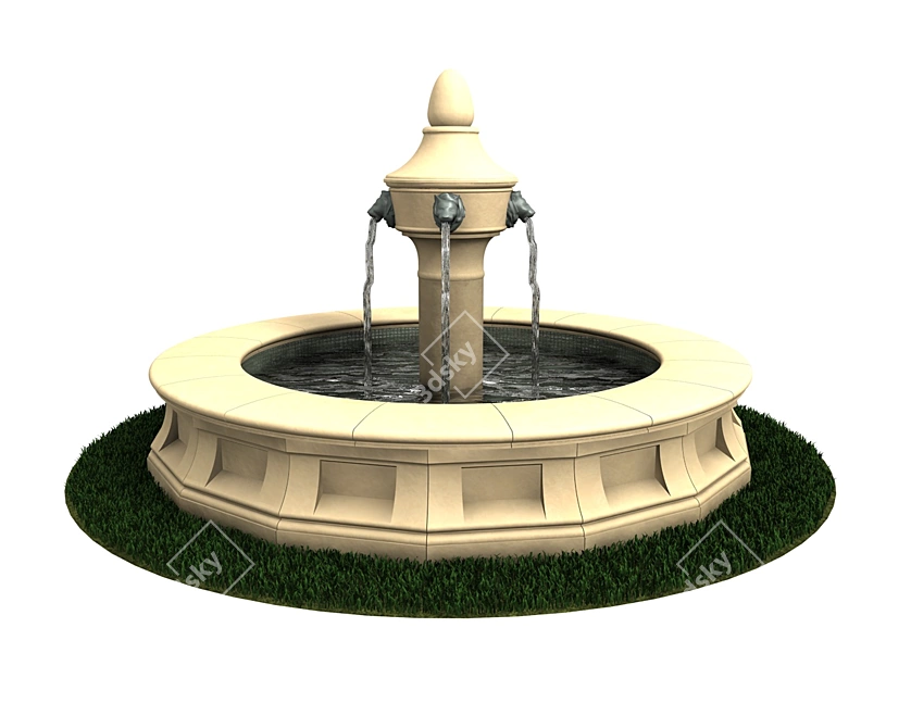 3D Fountain Models - 3ds & c4d 3D model image 1