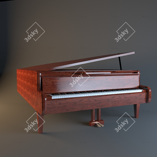 Elegant Royal Flush Keyboard 3D model image 1