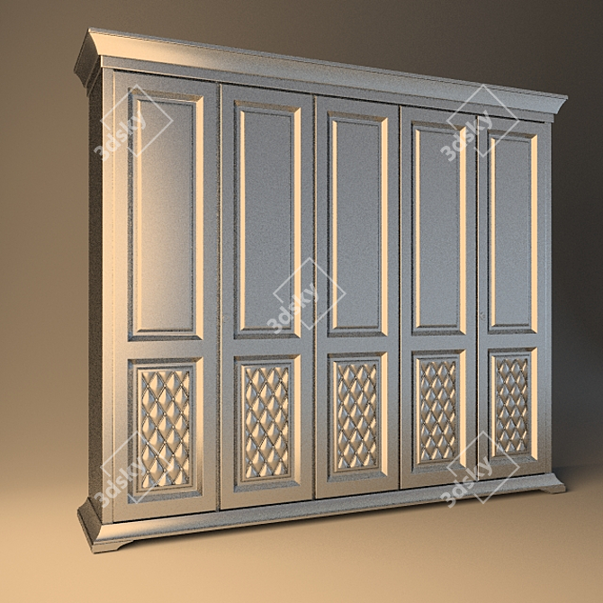 Elegant Italian Wardrobe with V-Ray 3D model image 1