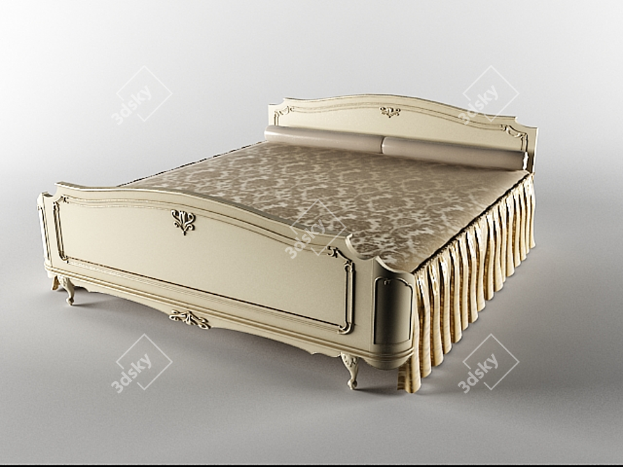 German Elegance: TRUGGELMANN Bed 3D model image 1