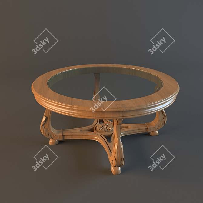 Elegant Round Coffee Table 3D model image 1