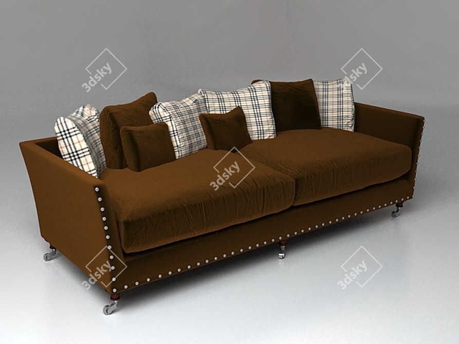 Elegant Victoria Classic Sofa 3D model image 1