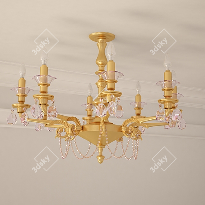 Elegant Ciulli Chandelier 3D model image 1