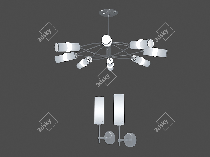 "Blitz" Chandelier and 2-Piece Bra Kit 3D model image 1