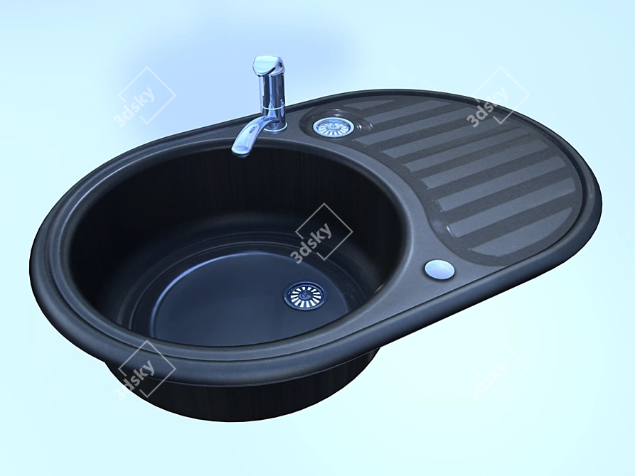 GROHE Black Washing Basin 3D model image 1