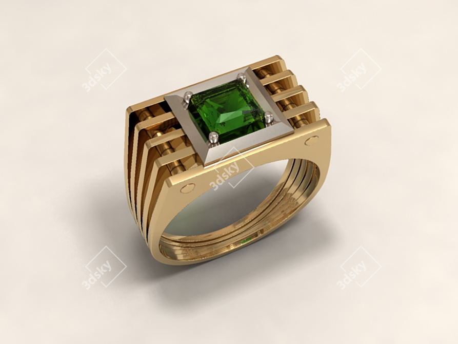 Handcrafted Timeless Ring 3D model image 1