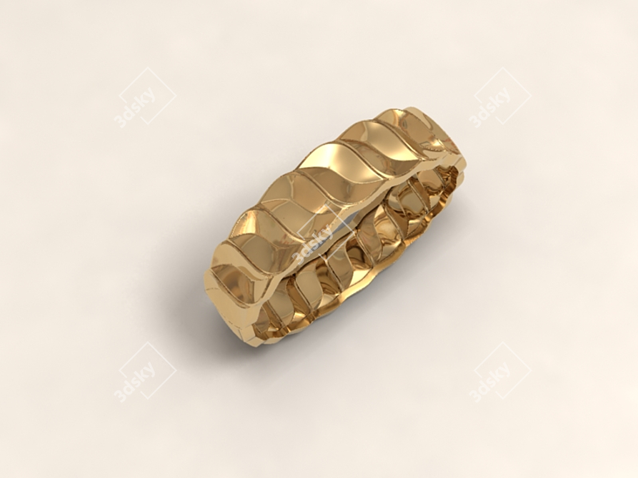 Handcrafted Ring: Unique and Artistic 3D model image 1