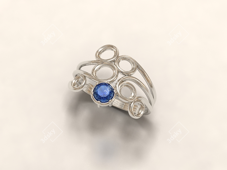 Handcrafted Timeless Ring 3D model image 1