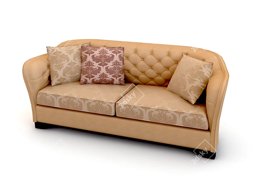 Elegant Duca Sofa - Bruno Zampa 3D model image 1