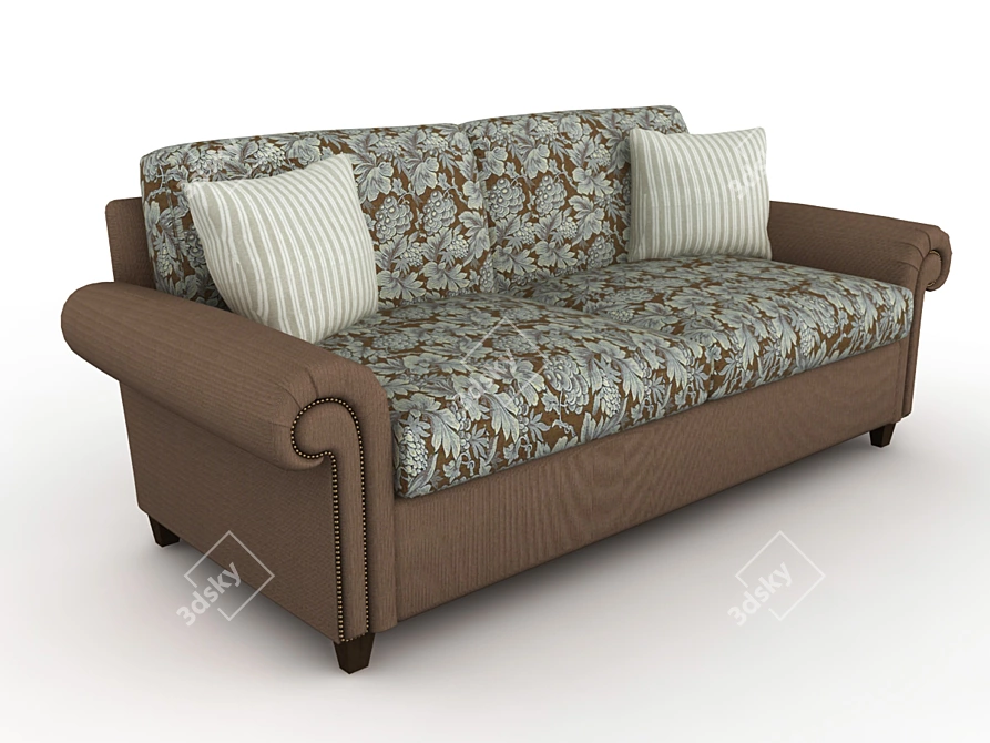 Textured Sofa: Stunning Comfort 3D model image 1