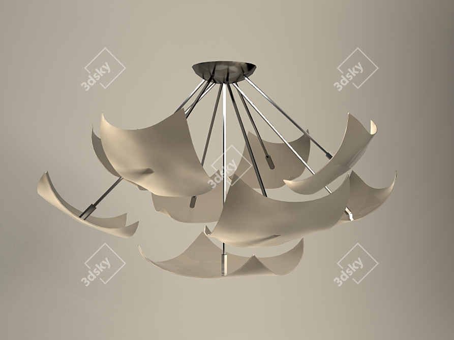 Elegant Bedroom Chandelier 3D model image 1