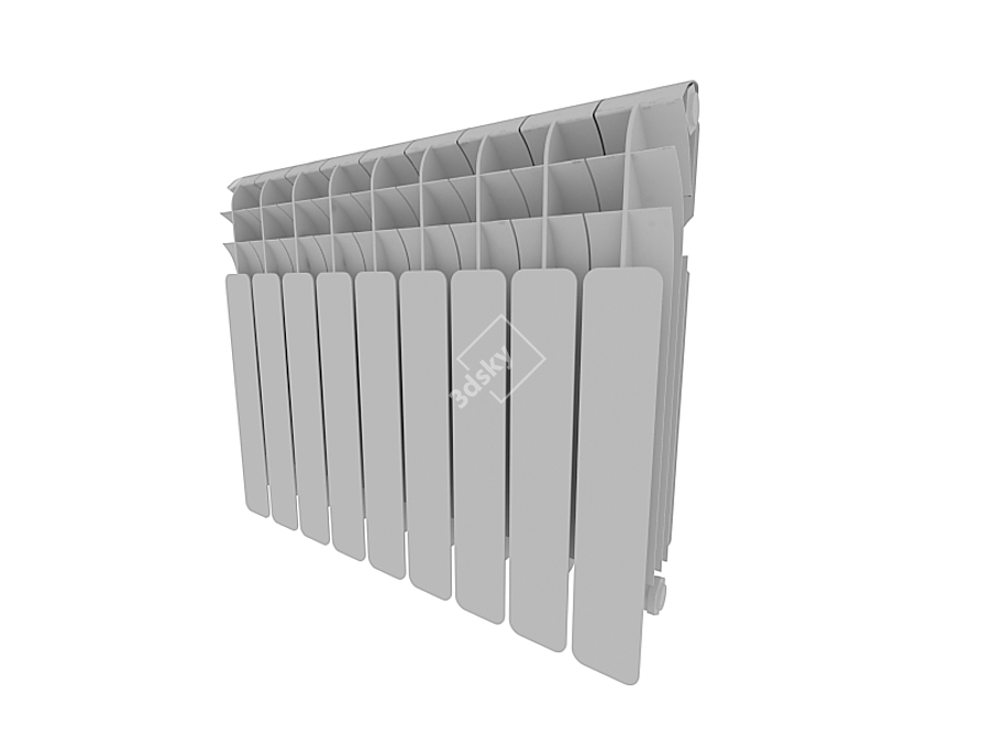 Wall-Mounted Radiator | Stylish and Efficient 3D model image 1