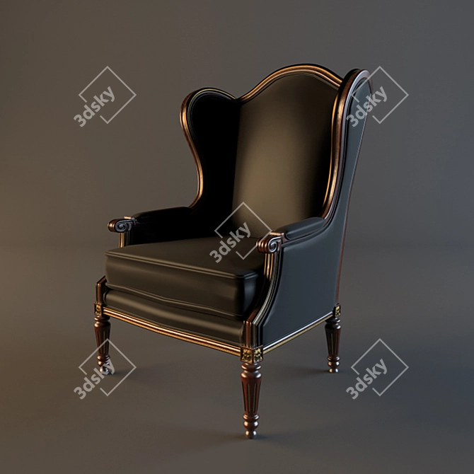 Title: Elegant Classic Armchair 3D model image 1