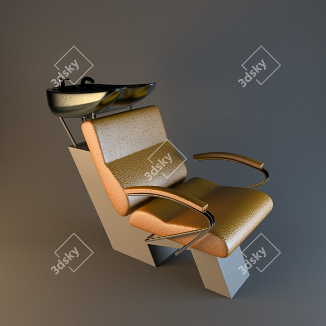 Salon Wash Chair 3D model image 1