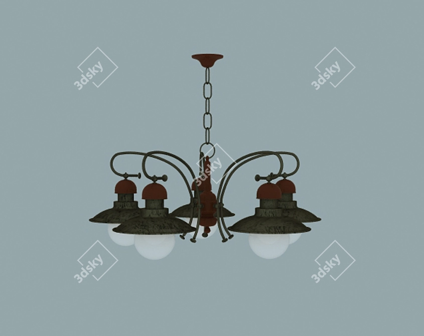 Nautical Style Chandelier 3D model image 1