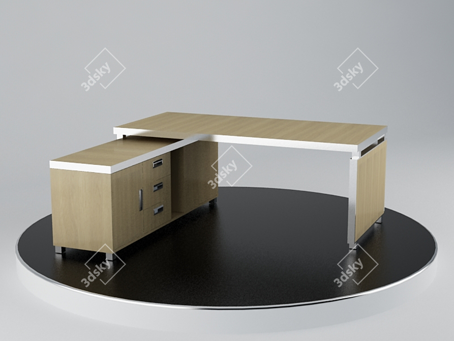 Title: Edvard Executive Desk 3D model image 1