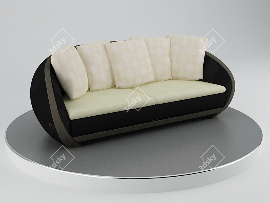 Elegant Verona Sofa - Spanish Design 3D model image 1