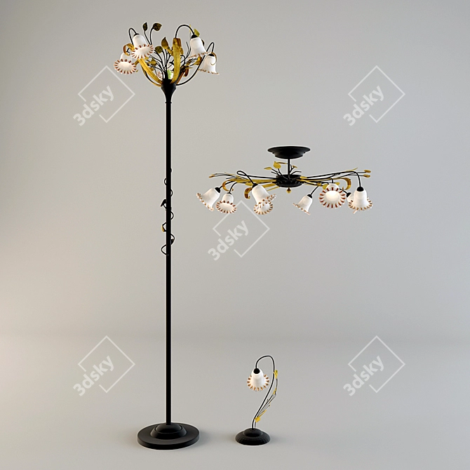 Elegant Melissa Lamp by Padana 3D model image 1