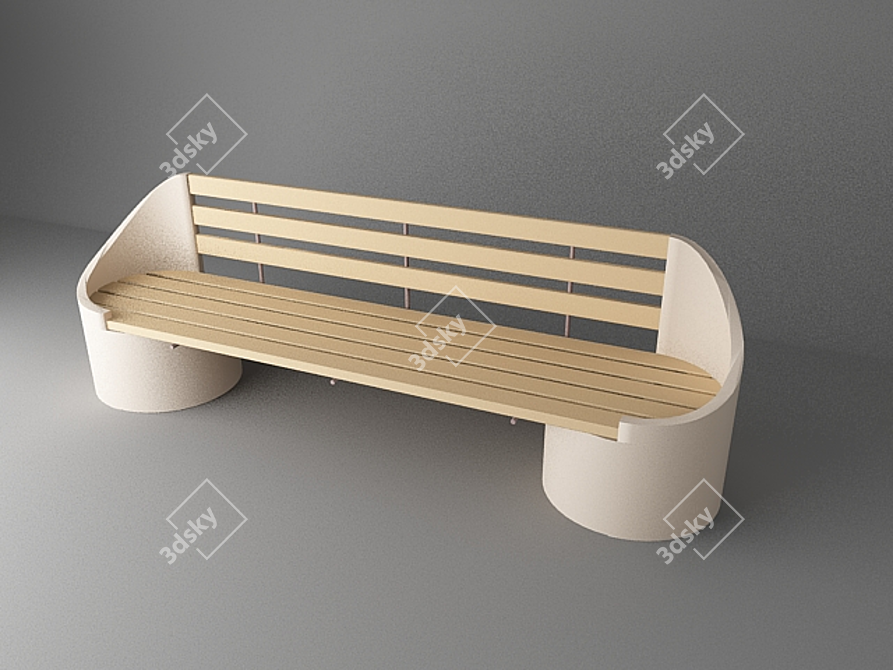 Round Bench: Max 9-Vray 1.5 3D model image 1