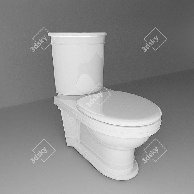 Sleek Flush: Max9 Vray Toilet 3D model image 1