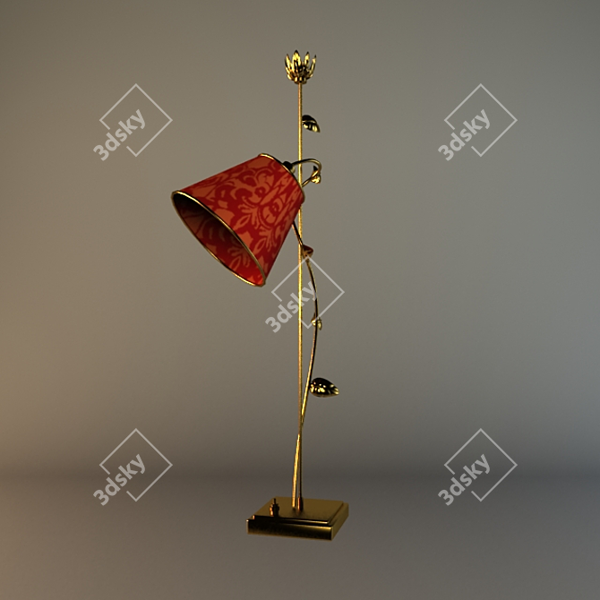 Elegant Classic Floor Lamp 3D model image 1