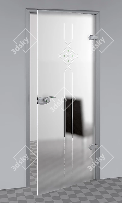 Elegant Glass Doors by SKLO+GLAS 3D model image 1