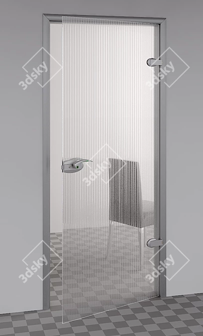 Stylish SINTEZ Glass Doors 3D model image 1