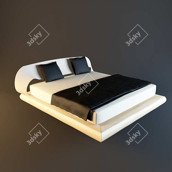 Contemporary Bed 3D model image 1