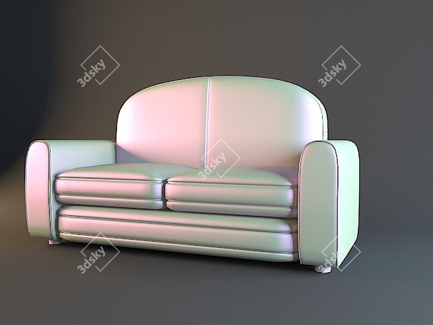 Stylish Sofa 3D model image 1