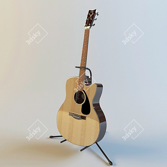 Yamaha 340-C Acoustic Guitar 3D model image 1