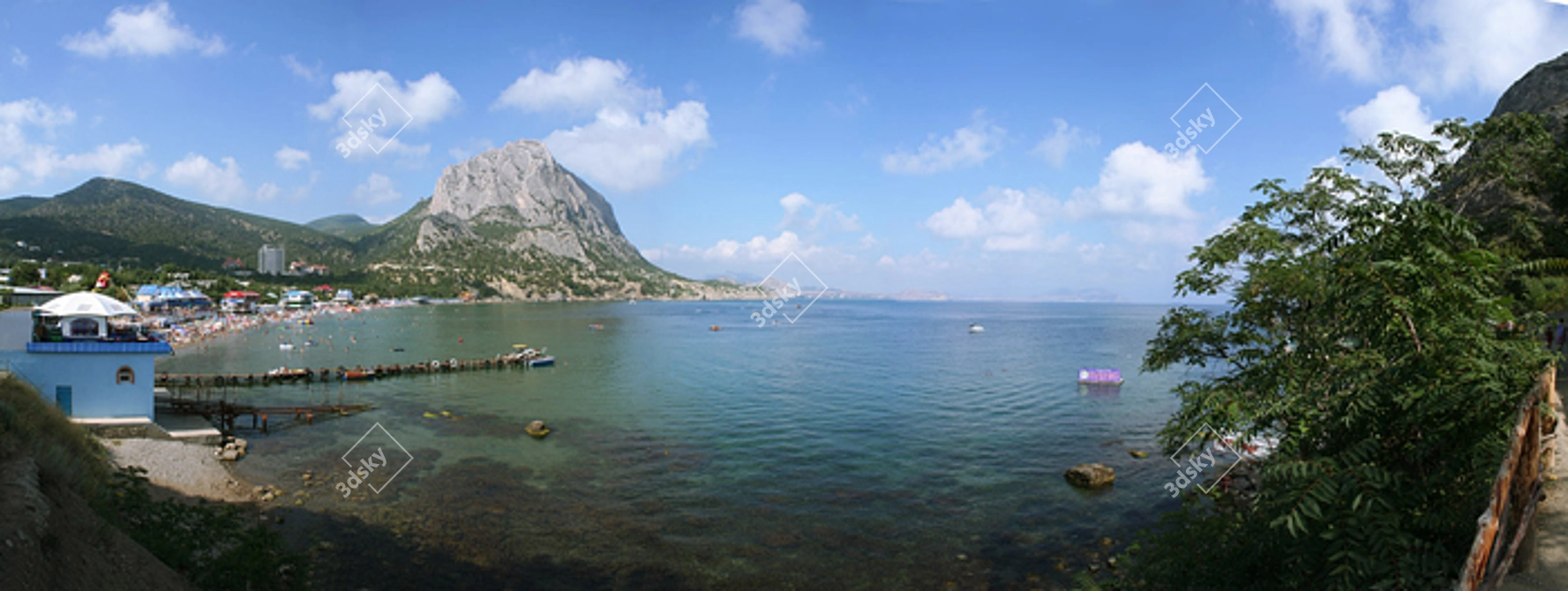 Crimea's New World Bay: 1592x600px 3D model image 1